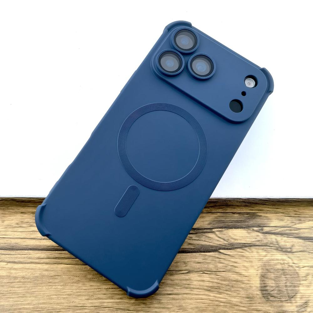 Luxury Shockproof AirBag Soft Magsafe Case For iPhone 17 Air 16 15 14 13 12 Pro Max 17Pro iPhone17 16Pro Wireless Charge Cover