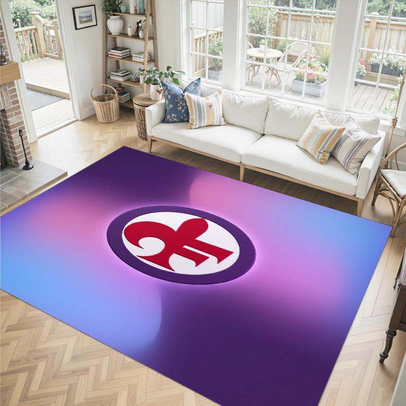 Fiorentina FC Design Crystal Velvet Carpet Cozy Non?Slip Printed Rug For Bedroom Living Room Entrance