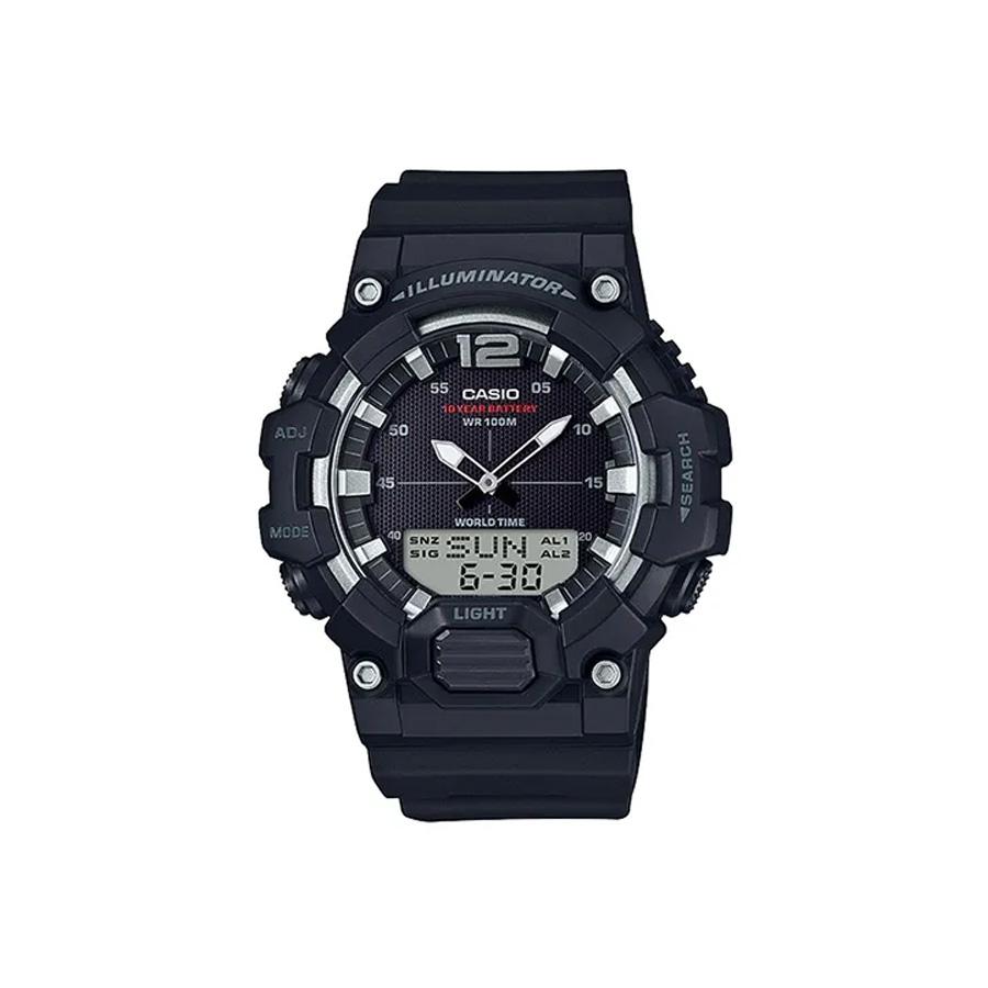 

Casio Черный силиконовый ремешок, черный циферблат, мужские кварцевые часы HDC-700-1A чёрный