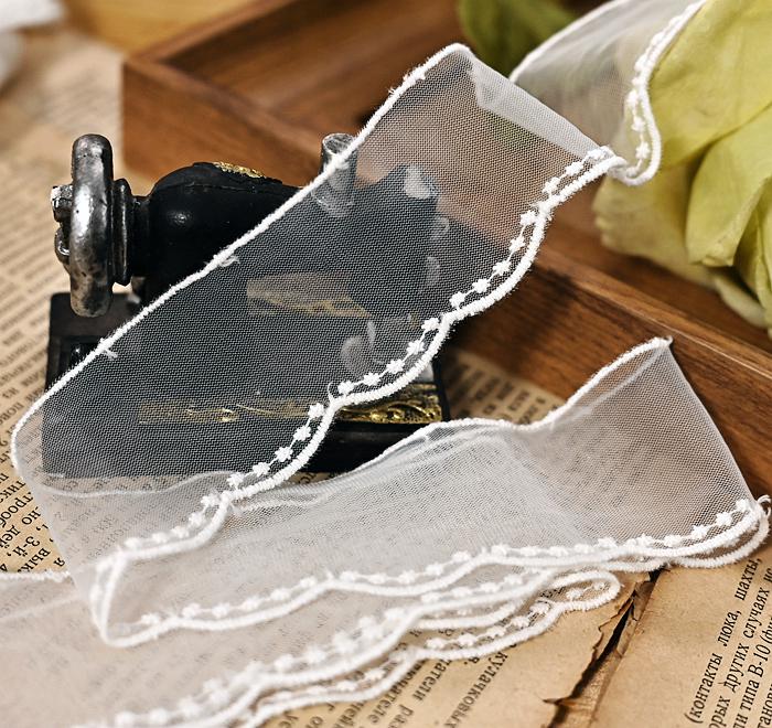 Exquis Passementerie Blanche Style Japonais-Coréen: Vêtements et Accessoires de Poupée en Fil de Coton, Ruban à Broderie en Maille pour Matériaux faits main