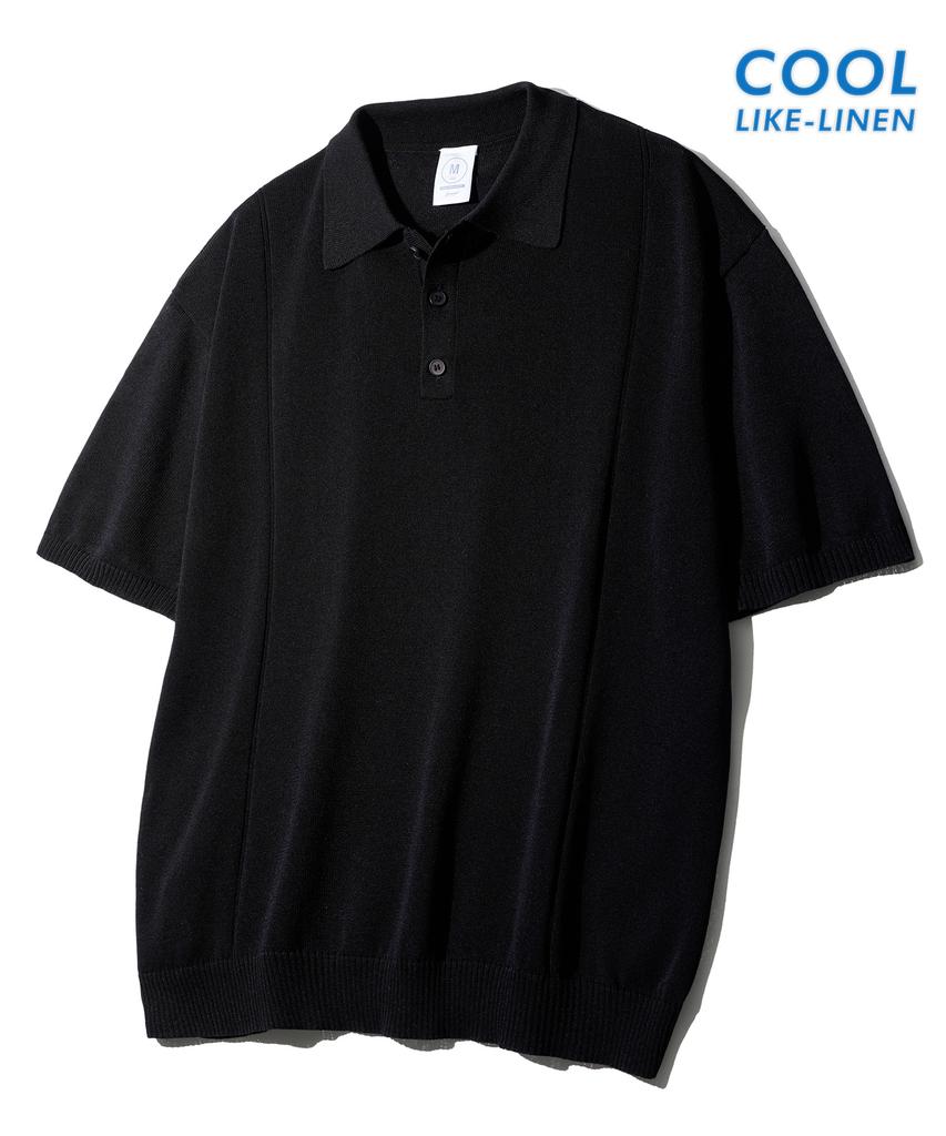 JEMUT [2Pack] Epic Like Linen Short Sleeve Collared Knit Sokn2562 (B Type)