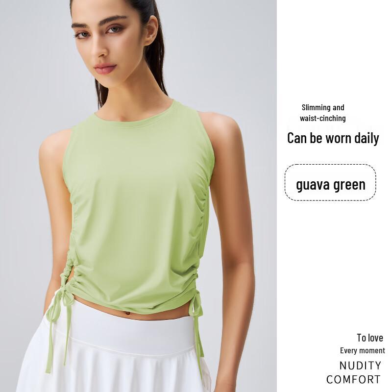 Женская тонкая дышащая спортивная майка без рукавов