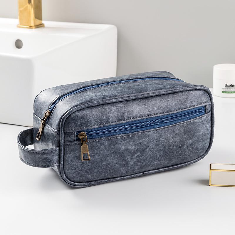High-End PU Cross-Border Wash Bag: Men's Handheld Large Capacity Cosmetic Travel Bag