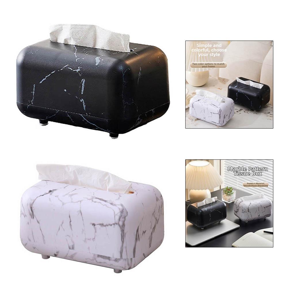Decorative Tissue Box for Contemporary Homes Smooth Marble Like Finish Enhances Interior Aesthetic in Any Room
