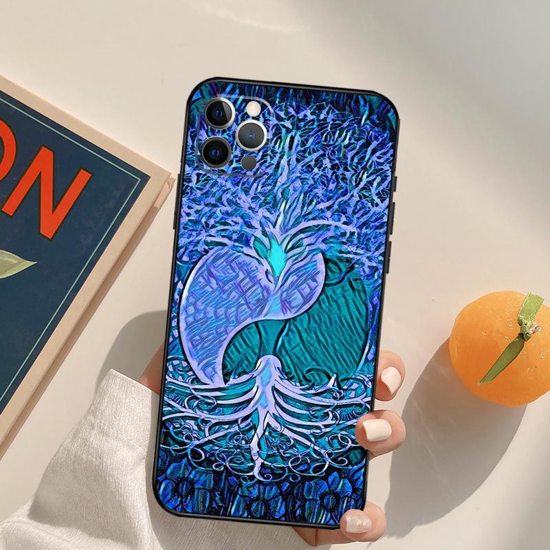 Tree of Life Yin Yang Funda Case For iPhone 16 Pro Max 15 14 11 12 13 Pro Max Mini XR 16e 16 15 Plus Phone Cover