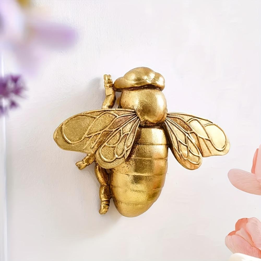 Honeybee Art Decor Simulation Resin Ornament Wall Decoration Creative Handicrafts Insect Statue for Livingroom Office