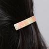 Marble Square Automatic Hairpin (Pink)