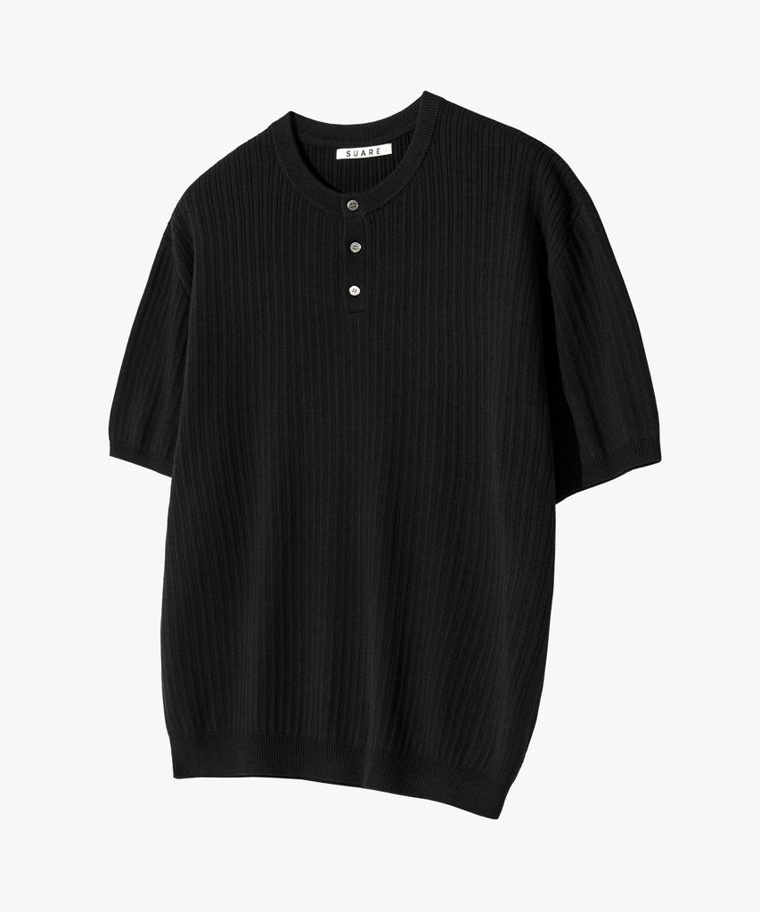 SUARE Cotton Henley Neck Washable Knit - 6 Colors (Type B)