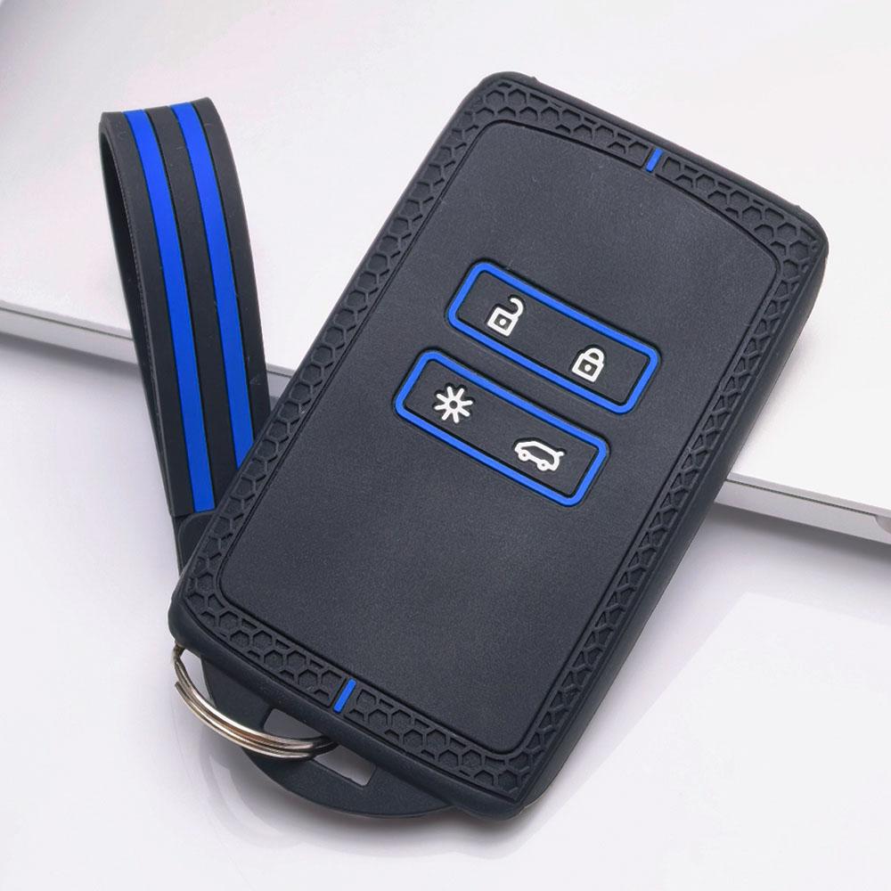 Key Cover for Renault Koleos Kadjar Arkana Clio Megane Captur Zoe Scenic with Keychain Anti-Scratch Guard Shockproof Protection Soft Grip Texture