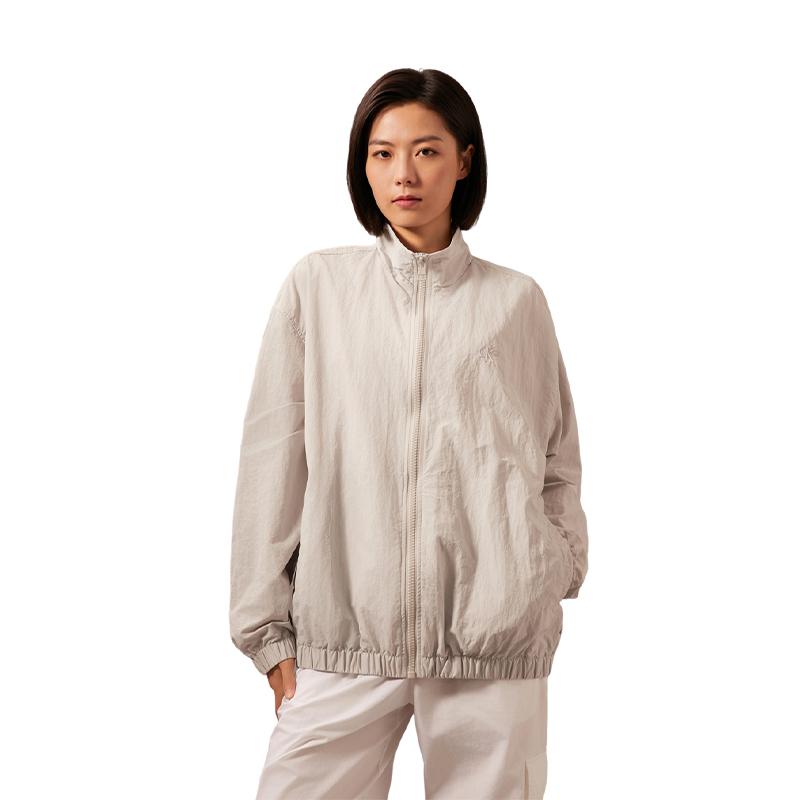 Calvin Klein Solid Color Zip-Up Stand Collar Casual Jacket Unisex Outerwear J400284-P01