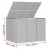 Garden Cushion Box PE Rattan 145 x 100 x 103 cm Brown