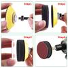 3-inch Self-Adhesive Sandpaper Discs, Flocked for Woodworking and Drill Polishing, 75mm