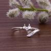 Anillo de Zorro de Plata de Ley 925, Anillo de Animal Zorro Hecho a Mano, Anillo Ajustable Minimalista Gótico, Joyería de Naturaleza Apilable para Mujeres y Hombres