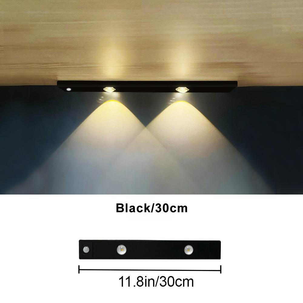 Ultra Thin LED Cabinet Lights 30/40/50CM Cabinet Lighting Motion Sensor USB Rechargeable Wireless Night Lights Kitchen Lamp