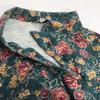 90s Vintage CANDY HOUSE China Dress Style Long Sleeve Shirt F Green Floral Japan(USED)