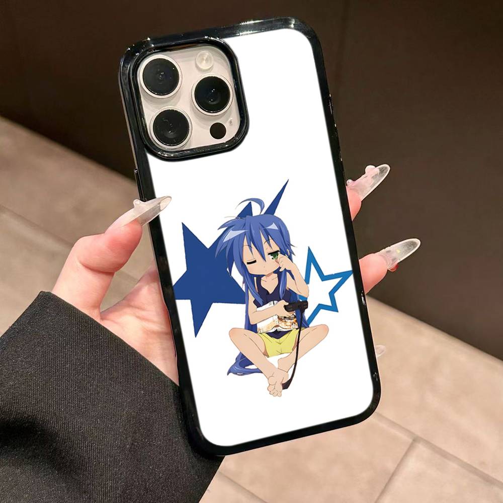 K-Konata Izumi Lucky S-Star For IPhone 11 12 13 14 15 16 17 Pro Max Plus TPU+PC Shockproof Back Phone Cases