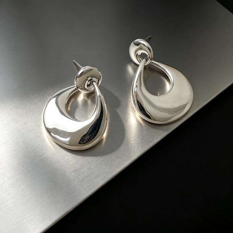 Minimalist Geometric Surface Water Drop Dangle Earrings - Elegant Commuting Jewelry