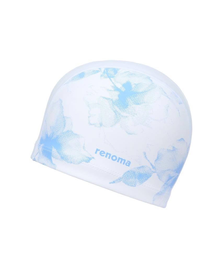 Lenomasuyeongbog Adult Flower Dot Graphic Pu Swim Cap White Ro-Rc2F711-Wh