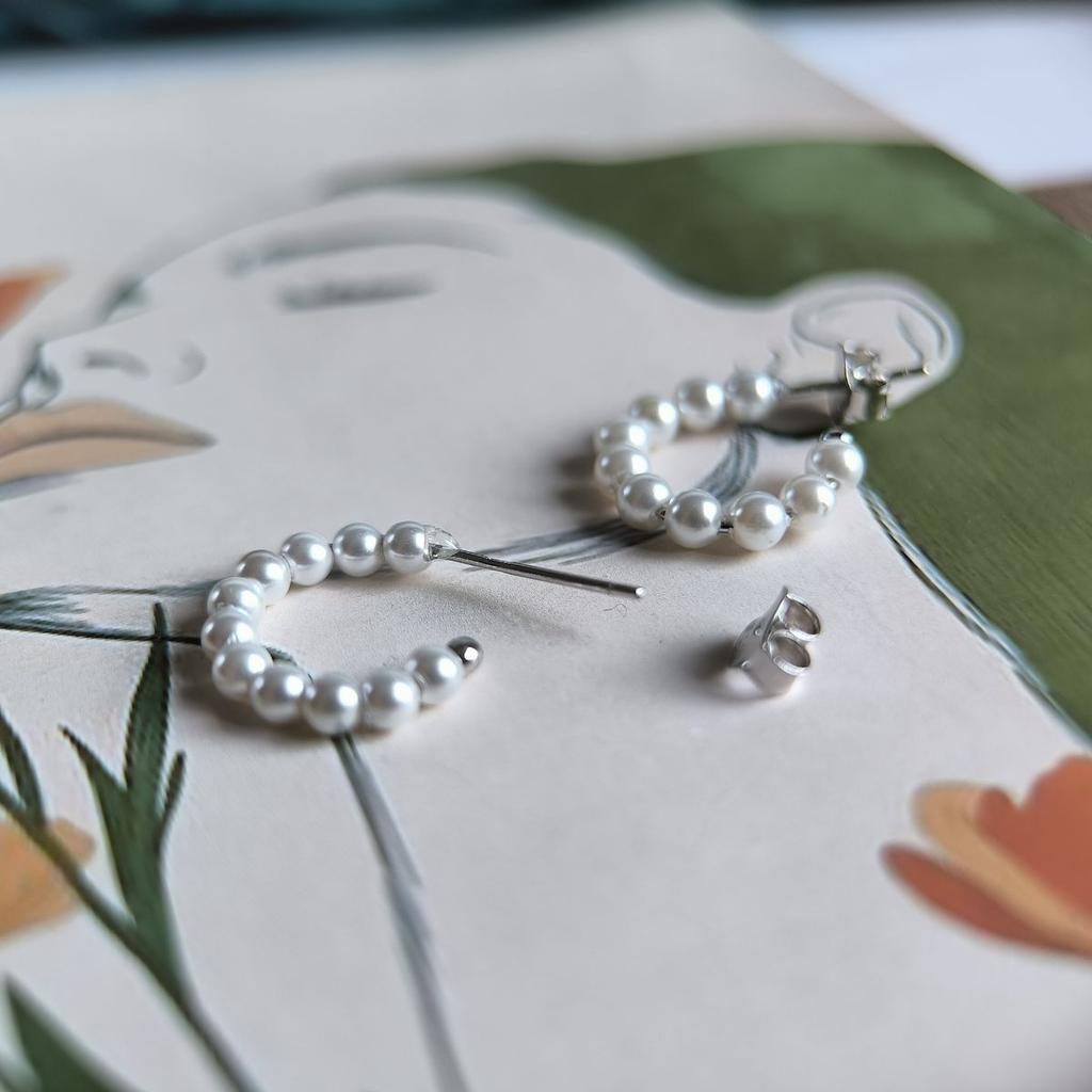 Silver Earrings with Natural Pearls 4.75ct (2186557)