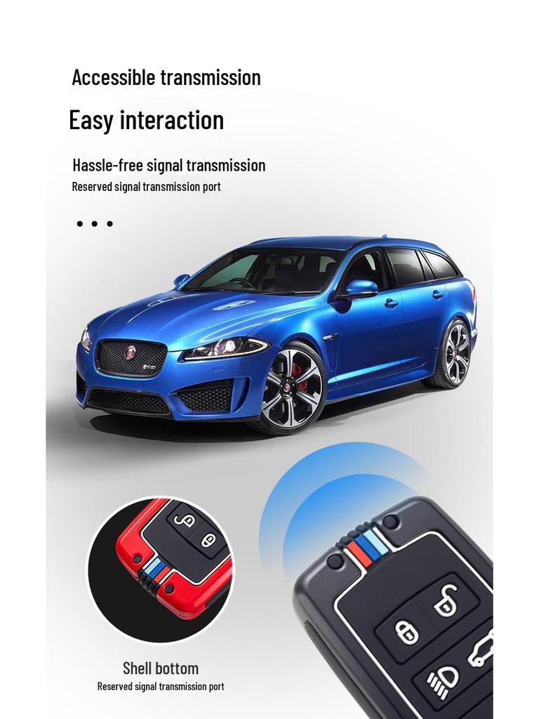 Premium Key Case for 2022 Jaguar XEL, XFL, F-PACE, E-PACE, XF