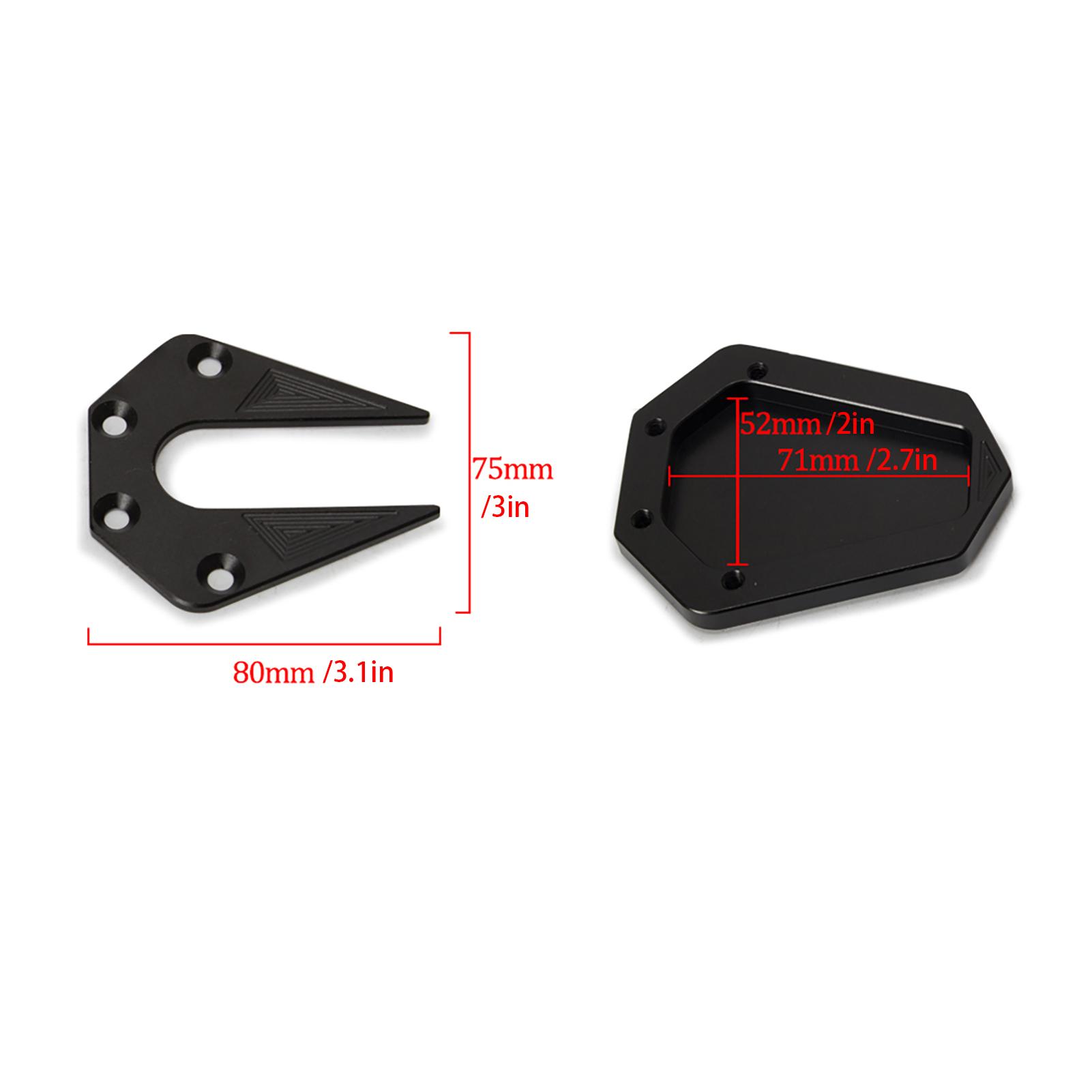 

Kickstand Plate Pad Motorcycle Accessories Foot Side Stand Enlarger Extension CNC Aluminum Replacement forBenelli TRK чёрный