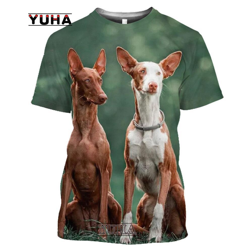 

Summer Round Neck 3D Print Cute Dog Pattern Tops Fashionable Casual Short Sleeved Men s T-shirts S