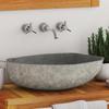 Vidaxl River Stone Sink, Oval, (45-53)X(34-41) Cm