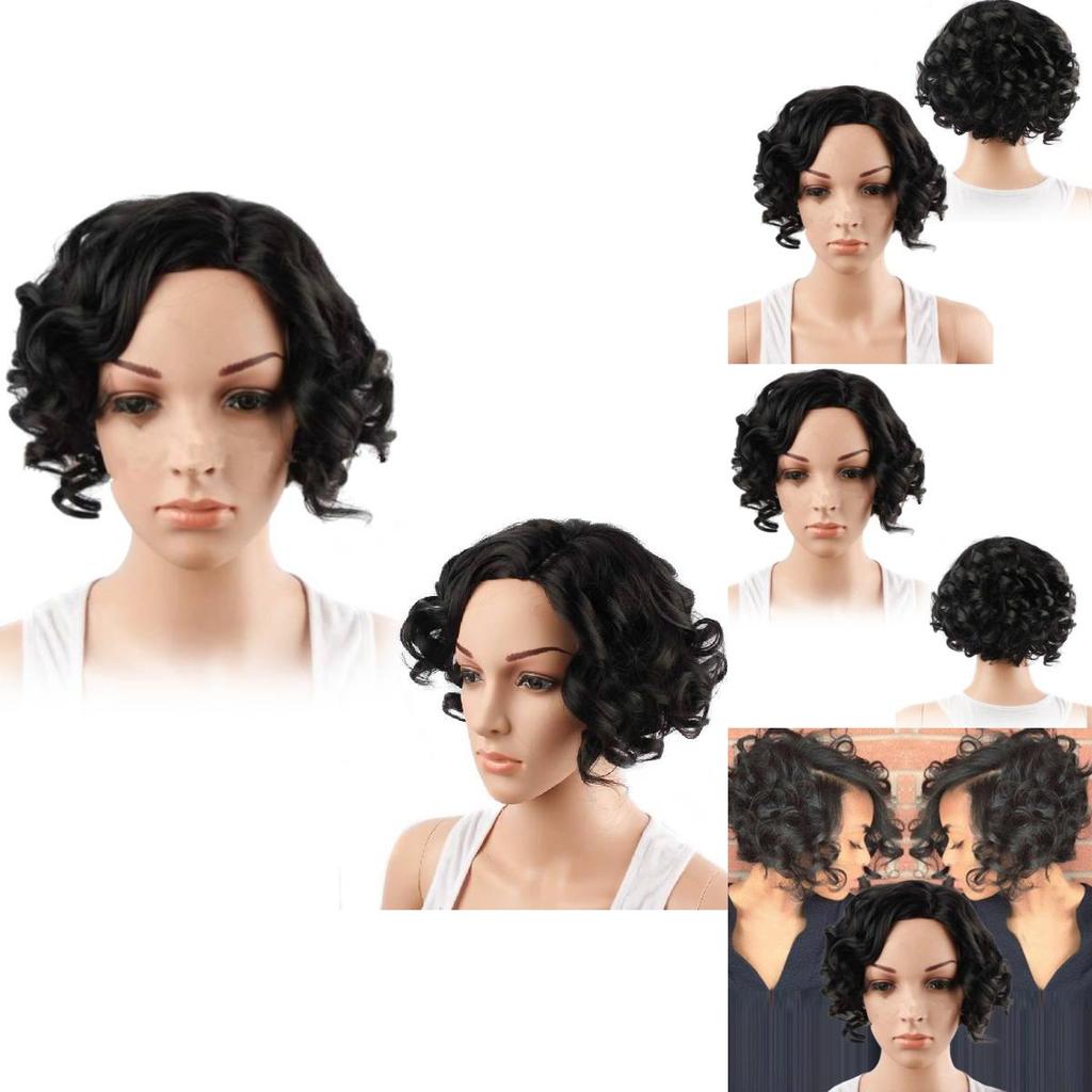 Unique African Short Curly Wig For Women Made With High-temperature Fiber Soft And Stylish