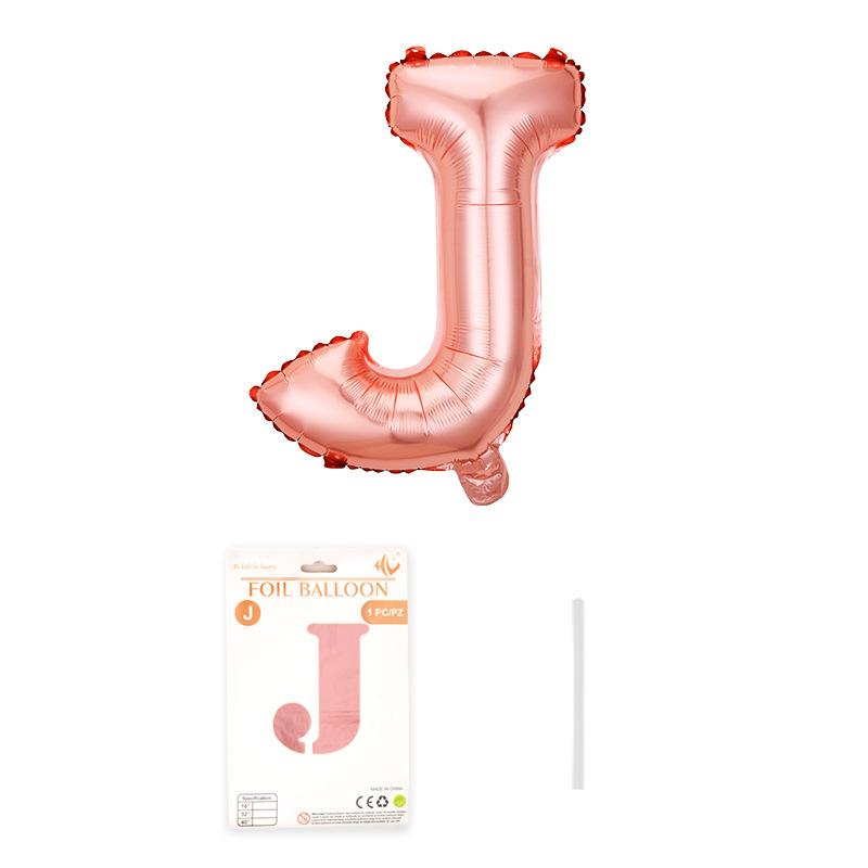 Independent Paper Card Packaging 16-Inch English Letter Aluminum Film Balloon Birthday Party Decoration Arrangement Aluminum Foil Balloon