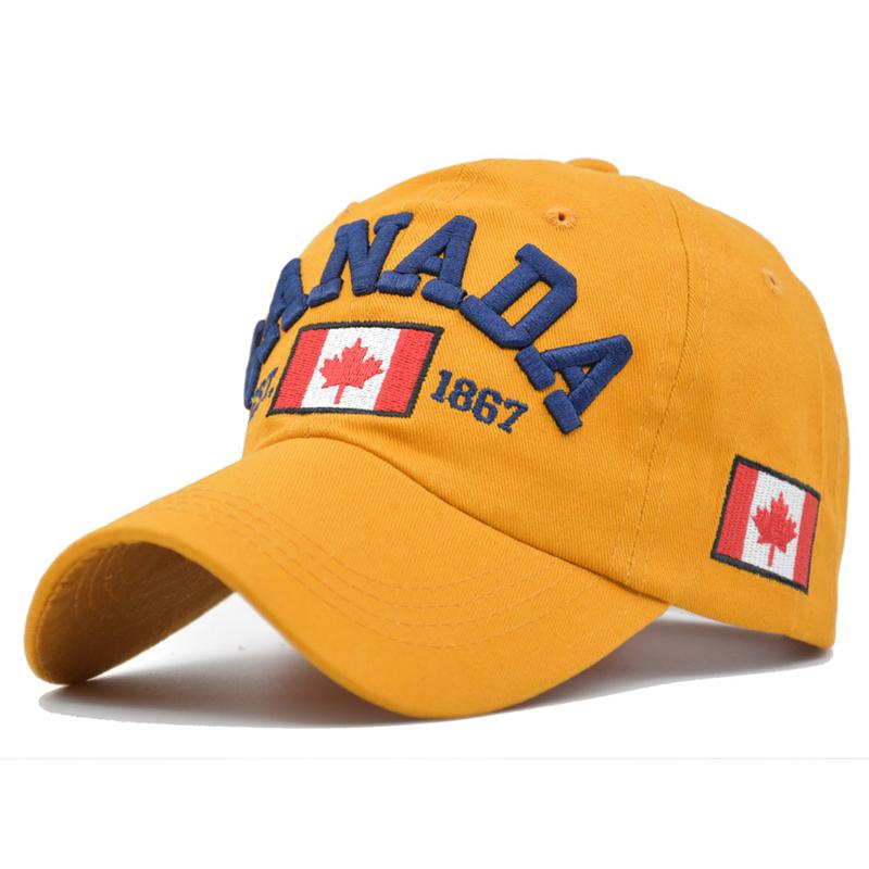Fashion Canada Baseball Cap Flag Canada Hat  Letter Embroidery Baseball Cap Snapback Adjuatable Mens Baseball Caps Gorras 54-60cm