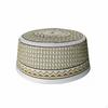 Men's Embroidered Prayer Cap, Geometric Pattern, Traditional Colors, Classic Style