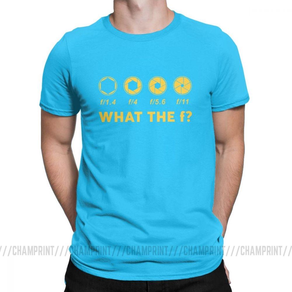 Lustiges Fotografie Blende T-Shirt für Männer Fotograf Was zum Teufel Neuheit Baumwolle T-Shirts Kurzarm