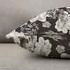 1Pc Black & White Floral Cushion Cover, Vintage Watercolor Rose Print Throw Pillow Case, Elegant Home Decor For Sofa Bedroom