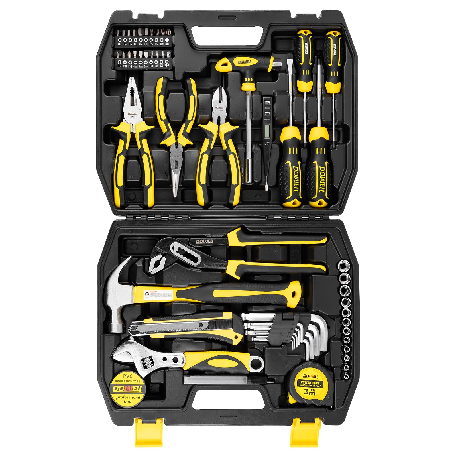 

DOWELL Tool Tool Ratchet Clamp Driver Repair Tool 62 Pieces Set, Homeowner s Set, Wrench, Set, Kit,