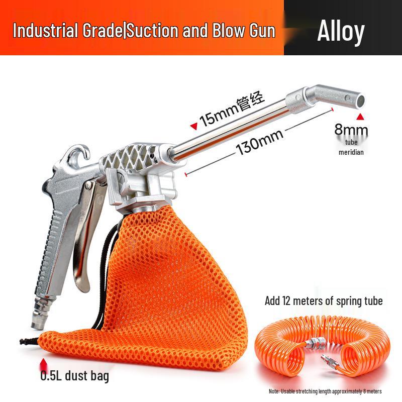Dual-Purpose Pneumatic Vacuum and Blow Gun Air Pump Cleaner