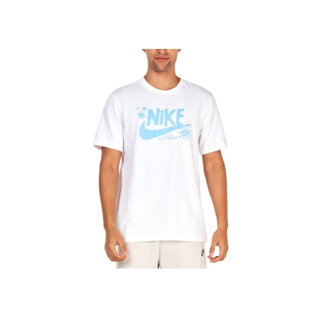 Nike Simplified Letter Logo Print Round Neck Sport Short Sleeve T-Shirt Men Tops White DR7808-100