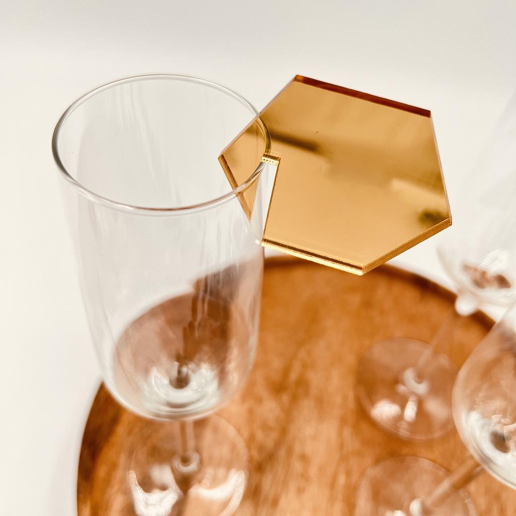 30/50/100PCS Acrylic Circle Cocktail Glass Charm Round Drink Tag Blank Marker Wine Glass Charm Wedding Birthday Party Decoration