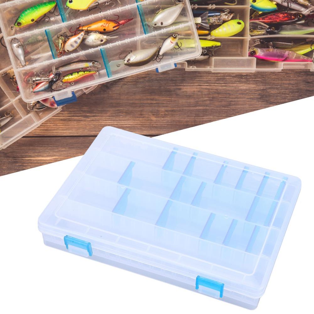 PVC Fishing Organizer Box 25.1*18*3.7cm Portable Fishing Tackle Box  Fishhook Storage