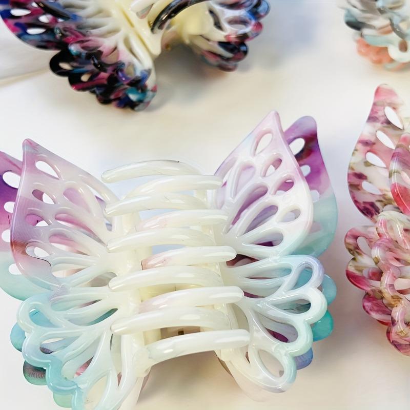 New 3-layer butterfly wing hair clips, medium-sized and colorful. Firm grip, ideal for weddings, parties and travel.