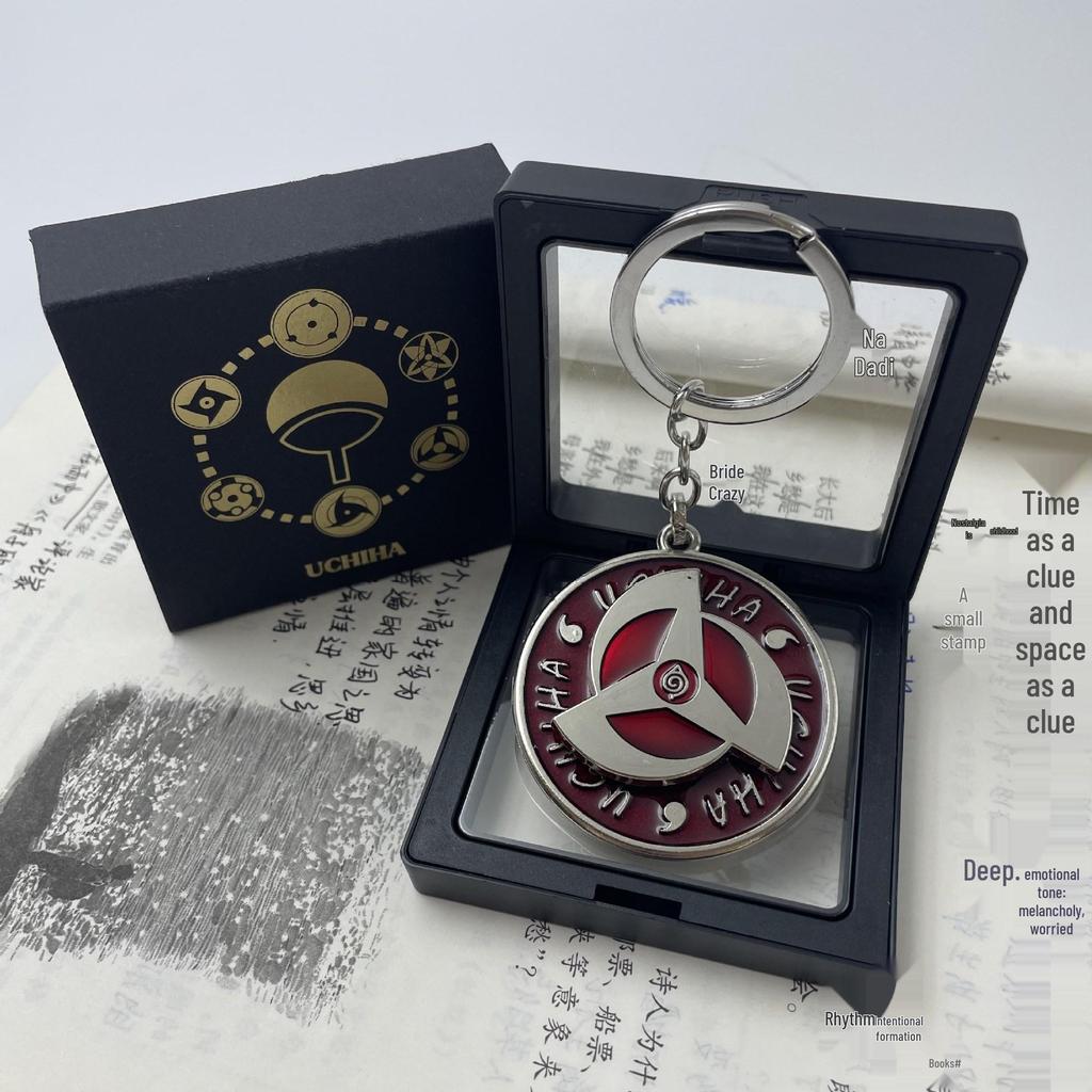 Rotatable Decompression Eternal Mangekyō Sharingan Anime Keychain Pendant