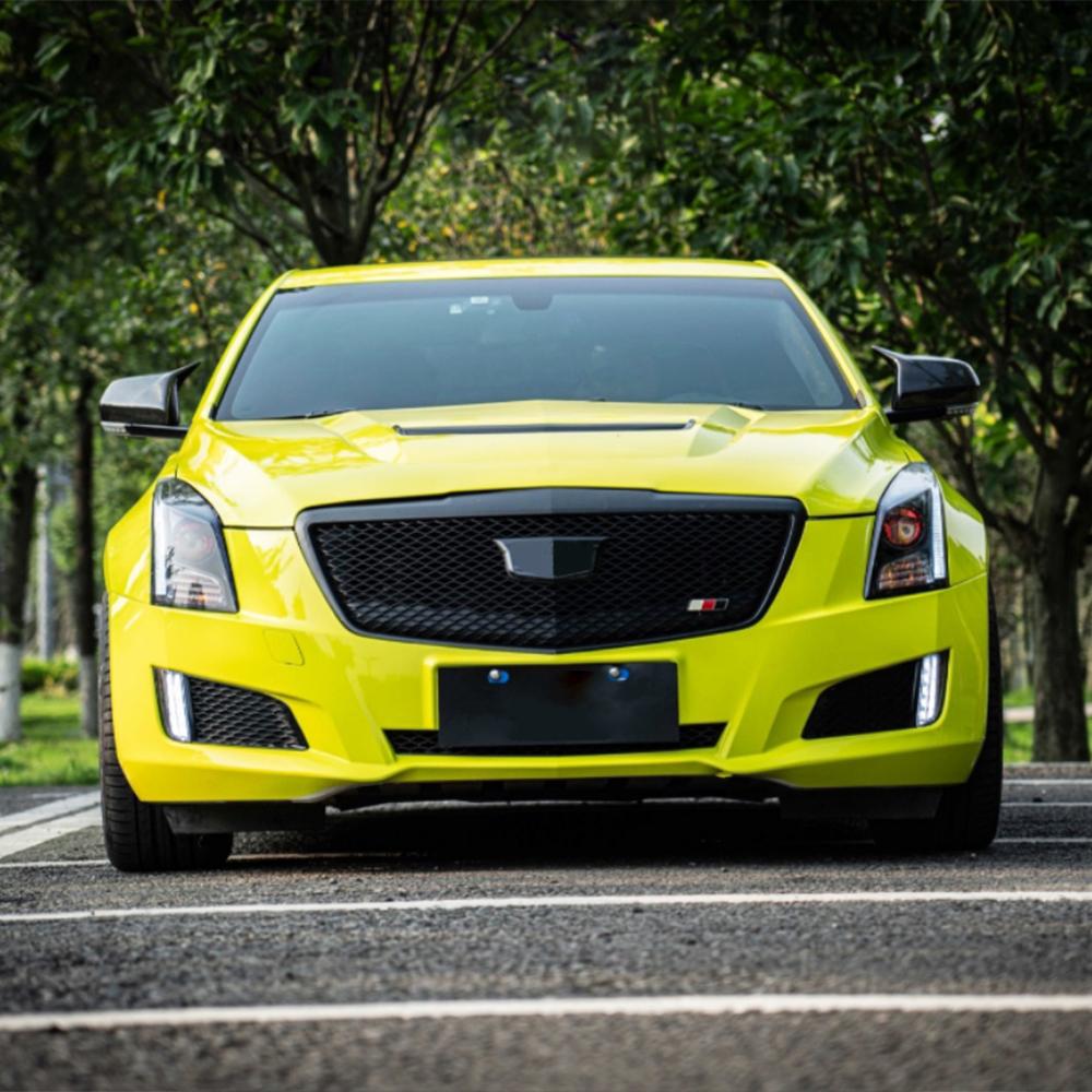 

Car Sticker Lemon Yellow Wrapping Film PET Sticker Bubble Free Vinyl Film Car Accessories Auto Exterior Interior Decoration 10x100cm