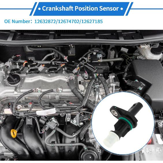 

1 Pc Crankshaft Position Sensor for Chevy Colorado LT, WT 2.5 15-22 Sturdy Metal Plastic Black White Engine Crank CKP Sensor