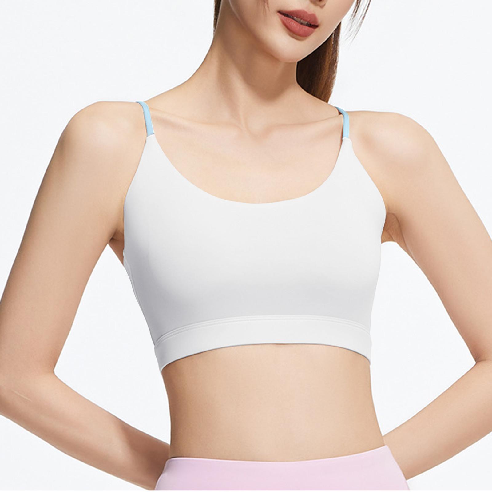 

Женская однотонная рубашка с чашкой для йоги, спортивное нижнее белье, жилет XXXL белый