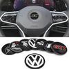 For VW Golf Polo Passat GTI R Line R32 Jetta MK4 Car Steering Wheel Center Emblem Badge Stickers Interior Accessories