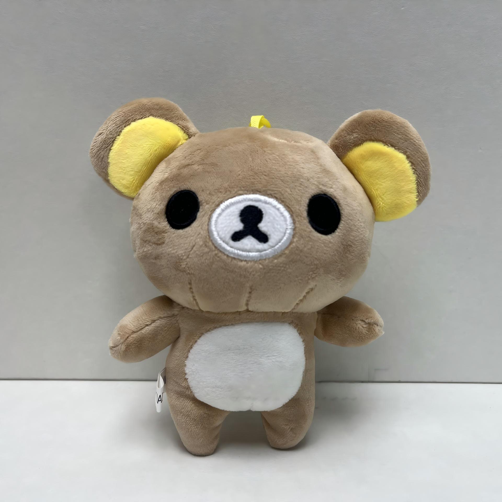 Горячие Очаровательные Брелоки-Плюшевые Мишки Рилаккума и Корилаккума Милые и Очаровательные Коричнево-Белые Медведи Мягкие Игрушки Талисманы Маленькие Подвески Подарки на День Рождения коричневый