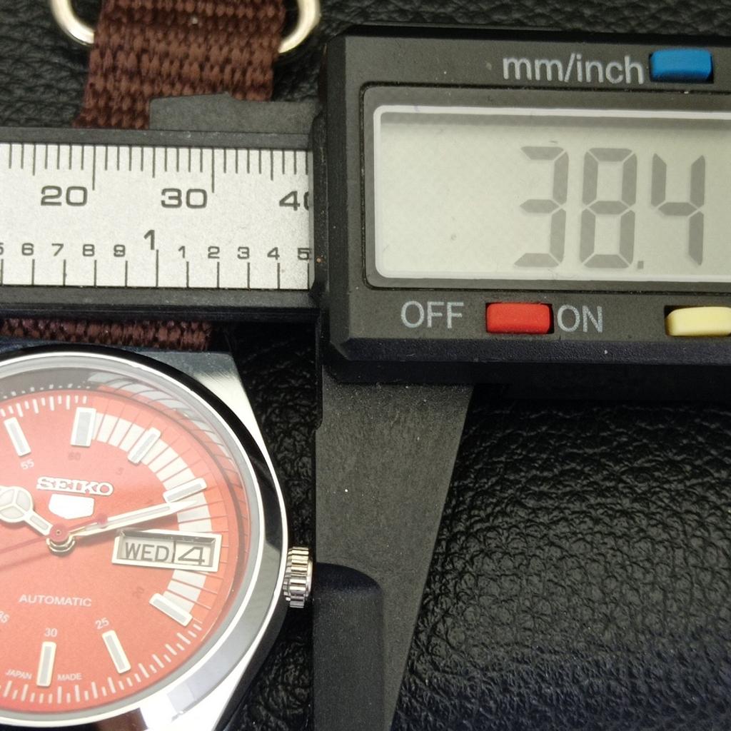 JAPAN VINTAGE REFURBISHED SEIKO 5 AUTOMATIC 6309A MENS RED DIAL WATCH a440911-4