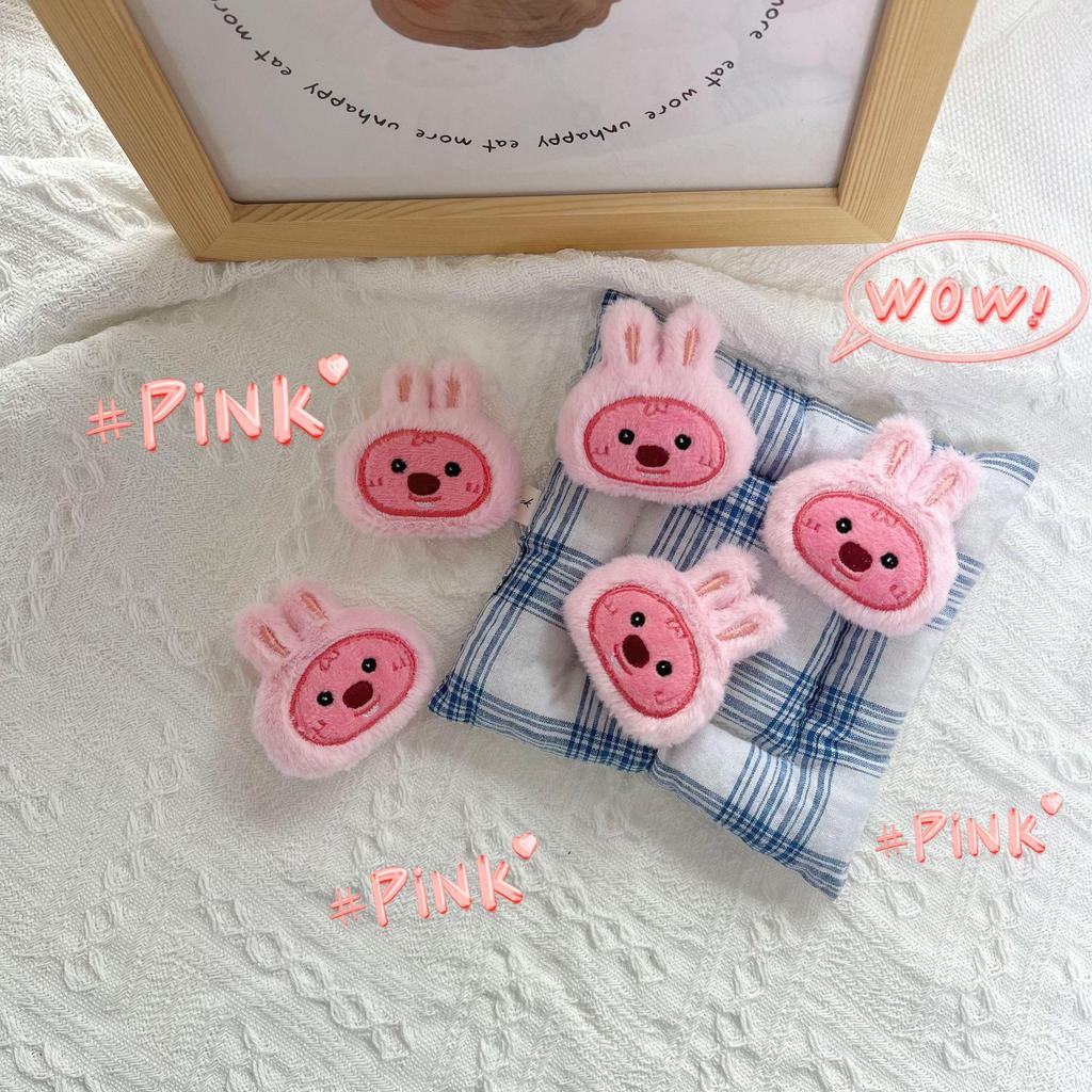Adorable Mini Plush Rabbit Toy: Cute Cartoon Head Doll for Children’s Decor
