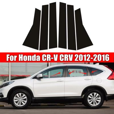 6 Stuks Auto Deur Raam Stijl Middenstijl Sierlijst Stickers Voor Honda CR-V CRV 2012-2016 2013 2014 2015 Auto Styling Accessoires