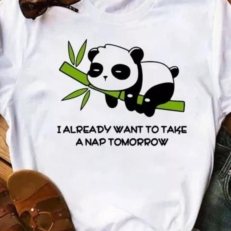 Maycaur Summer Women T Shirt Loose Tops Cute Panda Heart Print Short Sleeve Female Loose Casual T-shirt Ladies Top Tee