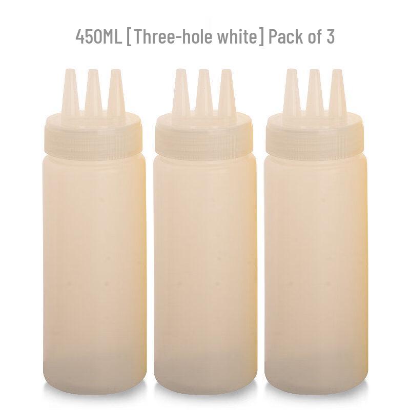 ZISIZ 3-Hole Squeeze Condiment Bottle